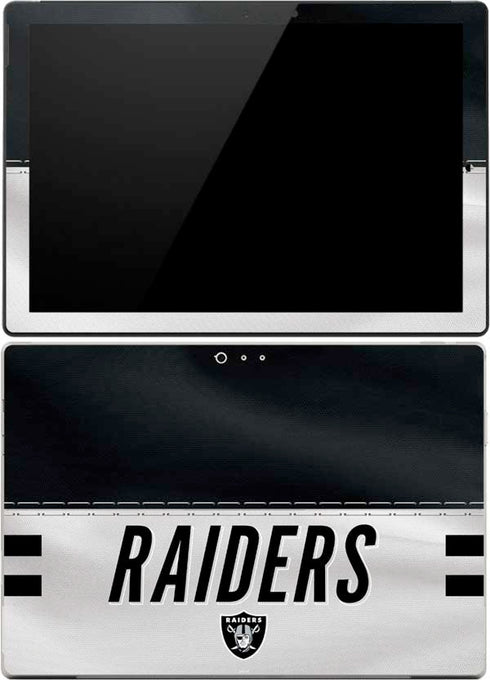 NFL Las Vegas Raiders White Striped Surface Pro 4 Skin